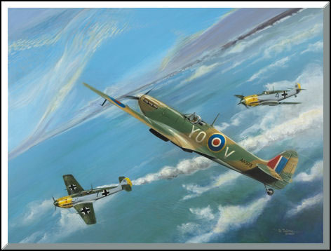 "In the Balance"-Rich Thistle-Spitfire Biggin Hill Wing World War II Art